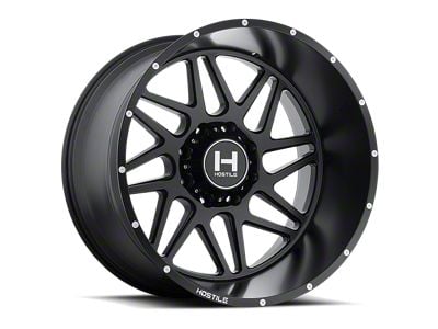 Hostile Sprocket Asphalt 8-Lug Wheel; 22x12; -44mm Offset (20-24 Silverado 3500 HD SRW)