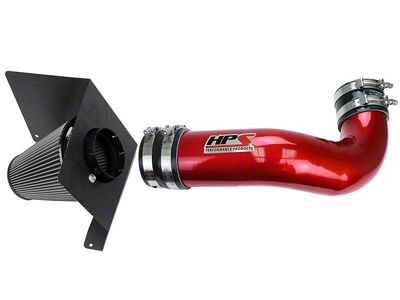 HPS Shortram Cold Air Intake; Red (07-08 4.8L Sierra 1500)