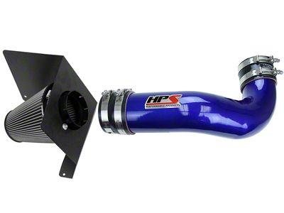 HPS Shortram Cold Air Intake; Blue (07-08 4.8L Silverado 1500)