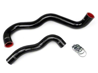 HPS Silicone Radiator Coolant Hose Kit; Black (03-07 6.0L Powerstroke F-250 Super Duty w/ Twin-Beam Suspension)