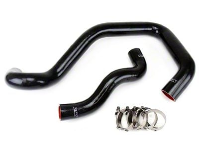 HPS Silicone Radiator Coolant Hose Kit; Black (03-07 6.0L Powerstroke F-250 Super Duty w/ Mono-Beam Suspension)