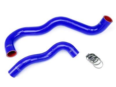 HPS Silicone Radiator Coolant Hose Kit; Blue (03-07 6.0L Powerstroke F-250 Super Duty w/ Twin-Beam Suspension)