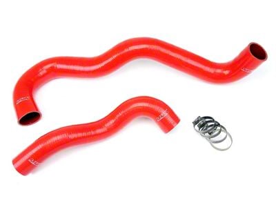 HPS Silicone Radiator Coolant Hose Kit; Red (03-07 6.0L Powerstroke F-250 Super Duty w/ Twin-Beam Suspension)