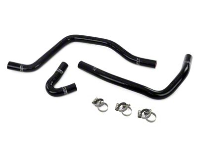 HPS Silicone Heater Coolant Hose Kit; Black (03-07 6.0L Powerstroke F-350 Super Duty)