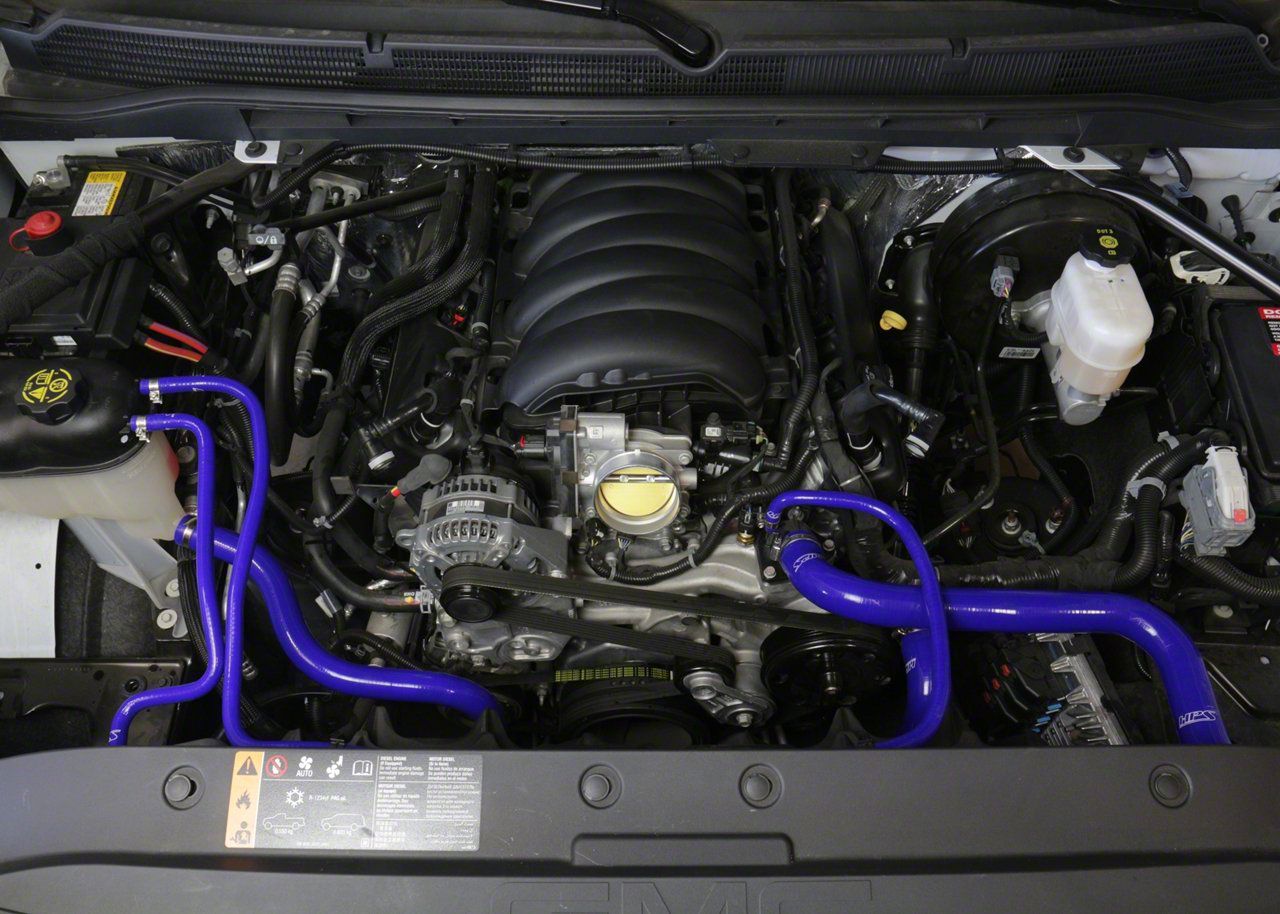 HPS Silicone Radiator Coolant Hose Kit; Blue (14-18 V8 Silverado 1500)