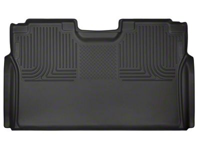 Husky Liners WeatherBeater Second Seat Floor Liner; Black (17-22 F-350 Super Duty SuperCrew)