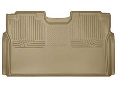 Husky Liners WeatherBeater Second Seat Floor Liner; Full Coverage; Tan (17-22 F-350 Super Duty SuperCrew)