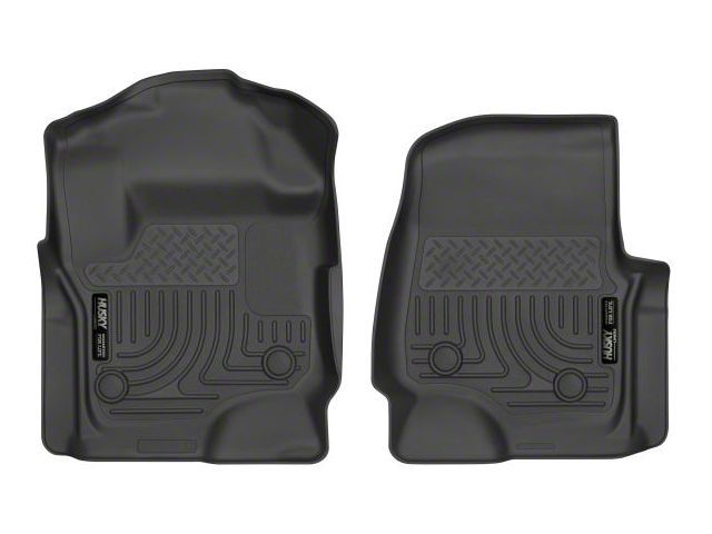 Husky Liners WeatherBeater Front Floor Liners; Black (17-24 F-350 Super Duty SuperCab, SuperCrew w/ Vinyl Floors)