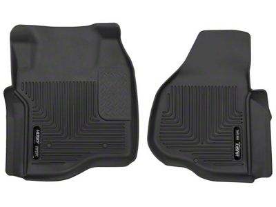 Husky Liners X-Act Contour Front Floor Liners; Black (11-12 F-350 Super Duty SuperCab, SuperCrew w/o Floor Shifter)