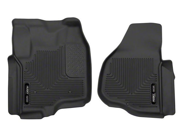 Husky Liners X-Act Contour Front Floor Liners; Black (12-16 F-350 Super Duty SuperCab, SuperCrew w/o Floor Shifter)