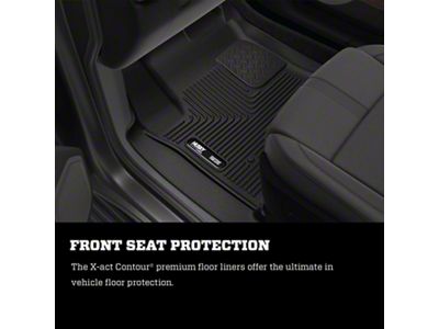 Husky Liners X-Act Contour Second Seat Floor Liner; Black (99-07 F-250 Super Duty SuperCrew)