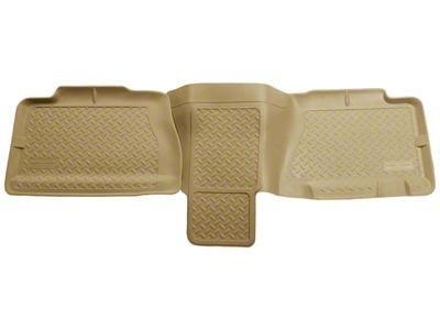 Husky Liners Classic Second Seat Floor Liner; Tan (01-03 Sierra 2500 HD Crew Cab)