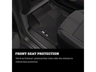 Husky Liners X-Act Contour Second Seat Floor Liner; Black (04-06 Sierra 2500 HD Crew Cab)