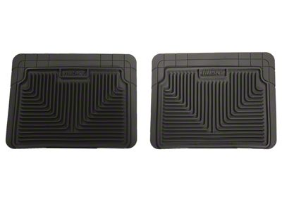 Husky Liners Heavy Duty Second Seat Floor Mats; Black (01-06 Silverado 2500 HD Extended Cab, Crew Cab)