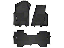 Husky Liners X-Act Contour Front and Second Seat Floor Liners; Black (19-24 RAM 1500 Quad Cab)