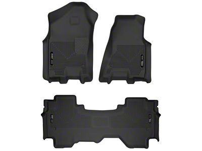 Husky Liners X-Act Contour Front and Second Seat Floor Liners; Black (19-24 RAM 1500 Quad Cab)