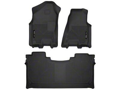 Husky Liners X-Act Contour Front and Second Seat Floor Liners; Black (19-24 RAM 1500 Crew Cab)
