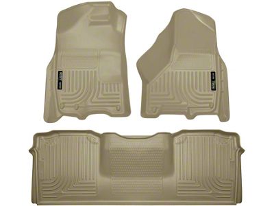 Husky Liners WeatherBeater Front and Second Seat Floor Liners; Tan (10-18 RAM 3500 Mega Cab)