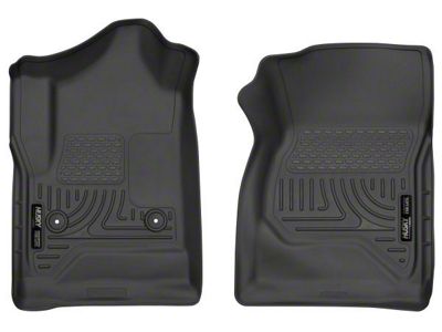 Husky Liners WeatherBeater Front Floor Liners; Black (15-19 Sierra 2500 HD Regular Cab)