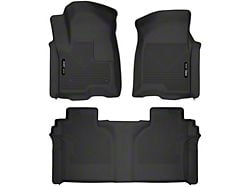 Husky Liners X-Act Contour Front and Second Seat Floor Liners; Black (20-25 Sierra 2500 HD Crew Cab)