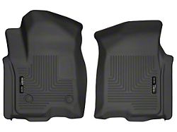 Husky Liners WeatherBeater Front Floor Liners; Black (20-24 Sierra 3500 HD Double Cab, Crew Cab)