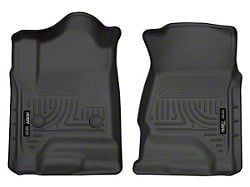 Husky Liners WeatherBeater Front Floor Liners; Black (15-19 Sierra 3500 HD Double Cab, Crew Cab)