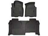 Husky Liners WeatherBeater Front and Second Seat Floor Liners; Black (20-25 Sierra 3500 HD Double Cab)