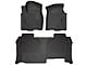 Husky Liners WeatherBeater Front and Second Seat Floor Liners; Black (20-25 Sierra 3500 HD Double Cab)