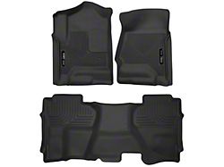 Husky Liners X-Act Contour Front and Second Seat Floor Liners; Black (15-19 Sierra 3500 HD Double Cab)