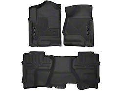 Husky Liners X-Act Contour Front and Second Seat Floor Liners; Black (14-18 Silverado 1500 Double Cab)