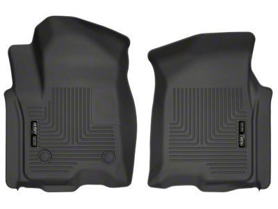 Husky Liners WeatherBeater Second Seat Floor Liner; Black (20-24 Silverado 2500 HD Crew Cab w/ Rear Underseat Storage)