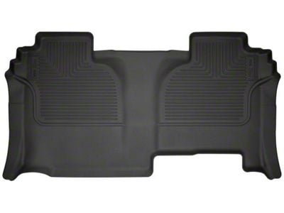 Husky Liners WeatherBeater Second Seat Floor Liner; Black (20-24 Silverado 2500 HD Double Cab)