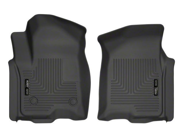 Husky Liners WeatherBeater Front Floor Liners; Black (20-24 Silverado 3500 HD Double Cab, Crew Cab)