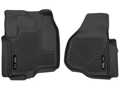 Husky Liners X-Act Contour Front Floor Liners; Black (12-16 F-250 Super Duty SuperCab, SuperCrew w/o Floor Shifter)