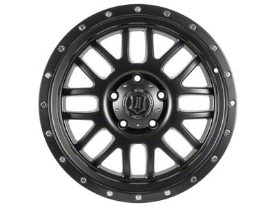 ICON Alloys Alpha Satin Black 8-Lug Wheel; 20x9; 19mm Offset (01-06 Sierra 2500 HD)