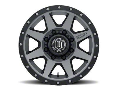 ICON Alloys Rebound HD Titanium 8-Lug Wheel; 18x9; 12mm Offset (01-06 Sierra 2500 HD)