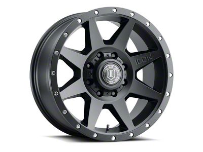 ICON Alloys Rebound Satin Black 8-Lug Wheel; 20x9; 12mm Offset (01-06 Sierra 2500 HD)