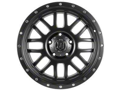 ICON Alloys Alpha Satin Black 8-Lug Wheel; 20x9; 19mm Offset (01-06 Silverado 3500 HD SRW)