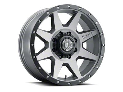 ICON Alloys Rebound Titanium 8-Lug Wheel; 20x9; 12mm Offset (01-06 Silverado 3500 HD SRW)