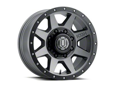 ICON Alloys Rebound HD Titanium 8-Lug Wheel; 18x9; 12mm Offset (03-09 RAM 2500)