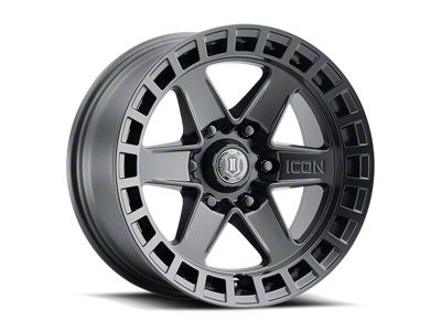 ICON Alloys Raider Satin Black 6-Lug Wheel; 17x8.5; 6mm Offset (04-08 F-150)