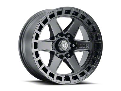 ICON Alloys Raider Satin Black 6-Lug Wheel; 17x8.5; 0mm Offset (07-13 Sierra 1500)