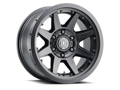 ICON Alloys Rebound Pro Satin Black 6-Lug Wheel; 17x8.5; 25mm Offset (07-13 Sierra 1500)