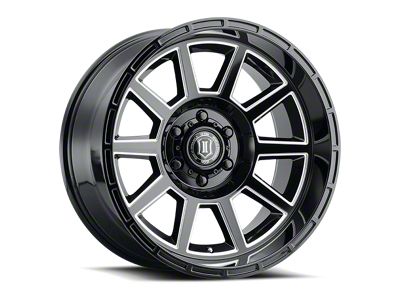 ICON Alloys Recoil Gloss Black Milled 6-Lug Wheel; 20x10; -24mm Offset (07-13 Sierra 1500)