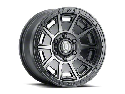 ICON Alloys Victory Smoked Satin Black 6-Lug Wheel; 17x8.5; 0mm Offset (07-13 Sierra 1500)