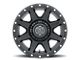 ICON Alloys Rebound HD Satin Black 8-Lug Wheel; 18x9; 12mm Offset (11-14 Sierra 2500 HD)