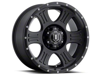 ICON Alloys Shield Satin Black 8-Lug Wheel; 20x9; 12mm Offset (11-14 Sierra 3500 HD SRW)