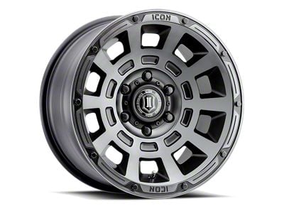 ICON Alloys Thrust Smoked Satin Black 6-Lug Wheel; 17x8.5; 0mm Offset (07-13 Silverado 1500)