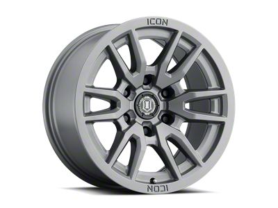 ICON Alloys Vector 6 Titanium 6-Lug Wheel; 17x8.5; 0mm Offset (07-13 Silverado 1500)