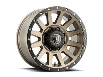 ICON Alloys Compression HD Bronze 8-Lug Wheel; 18x9; 12mm Offset (11-14 Silverado 2500 HD)